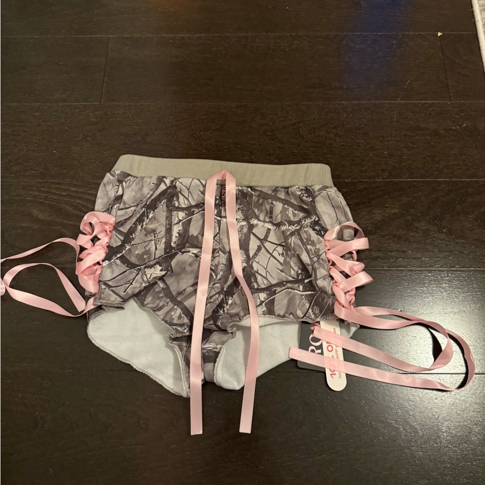 Women's Camouflage Lace-Up Shorts